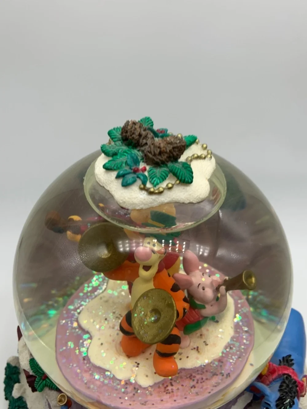Vintage Disney Winnie the Pooh & Friends We Wish You A Merry Christmas Snowglobe